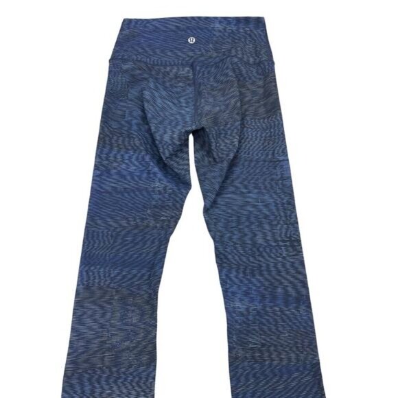 LULULEMON Wunder Under Hi-Rise 7/8 Tight Sz 4 Linear Flux Battleship Multi - Picture 7 of 8